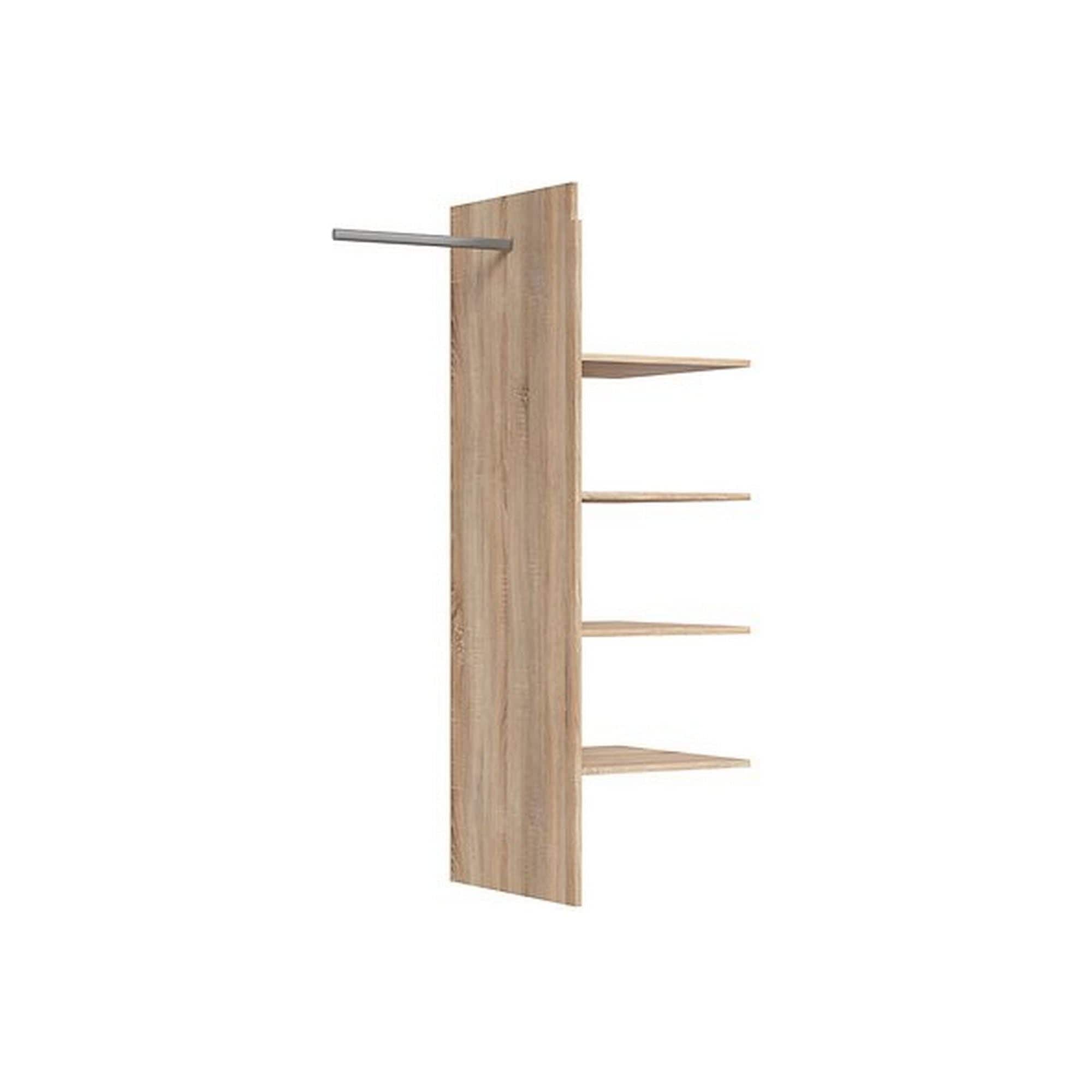 Raft KASPIAN, stejar sonoma, PAL/metal, 86x52x148 cm