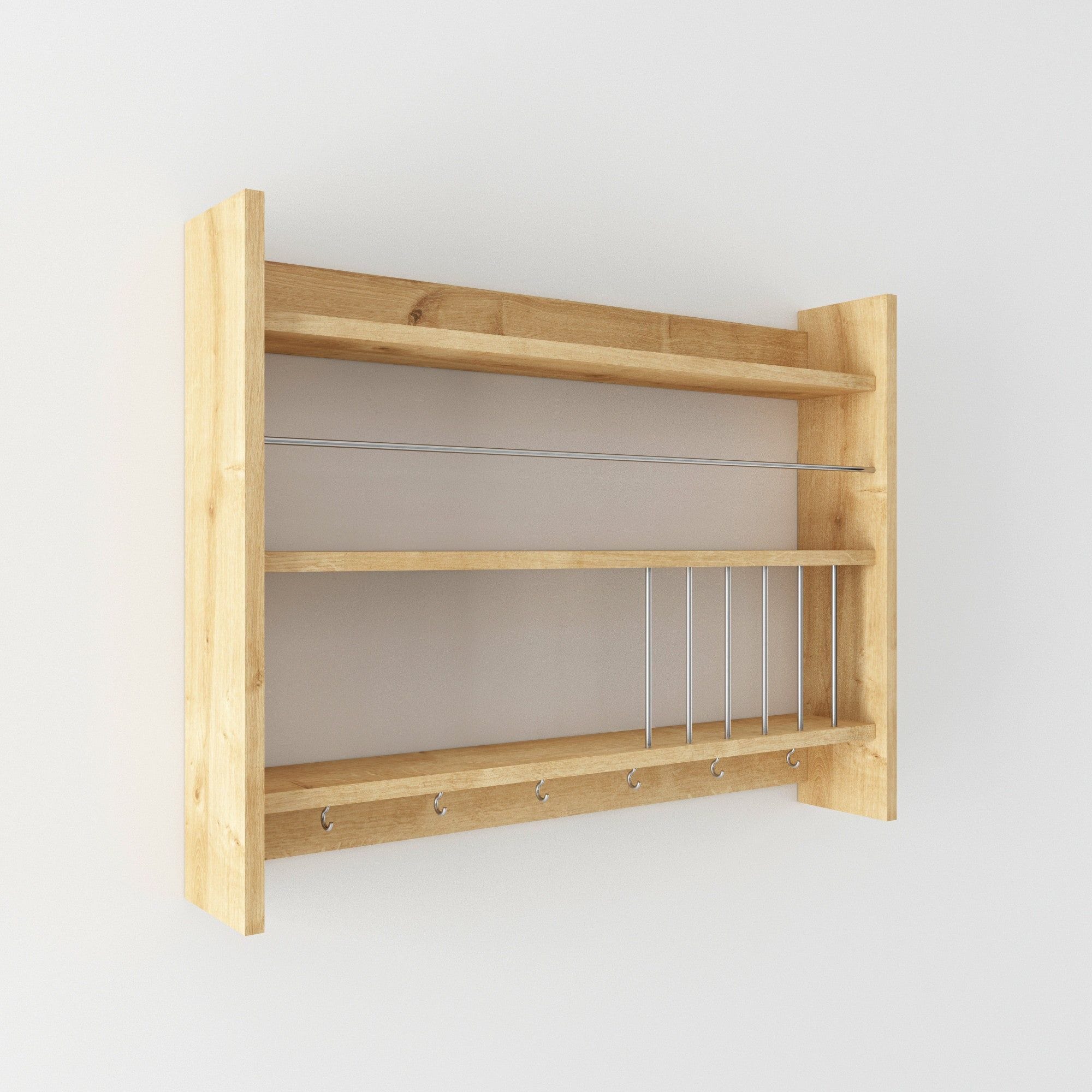 Raft KOLIN, stejar, PAL melaminat, 85x15x65 cm