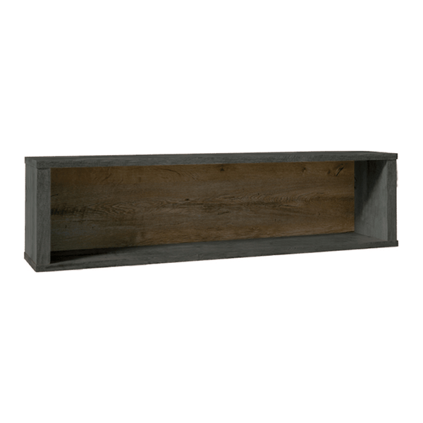 Raft MONTANA W1, steja lefkas inchis/gri, PAL melaminat, 130x25x32 cm