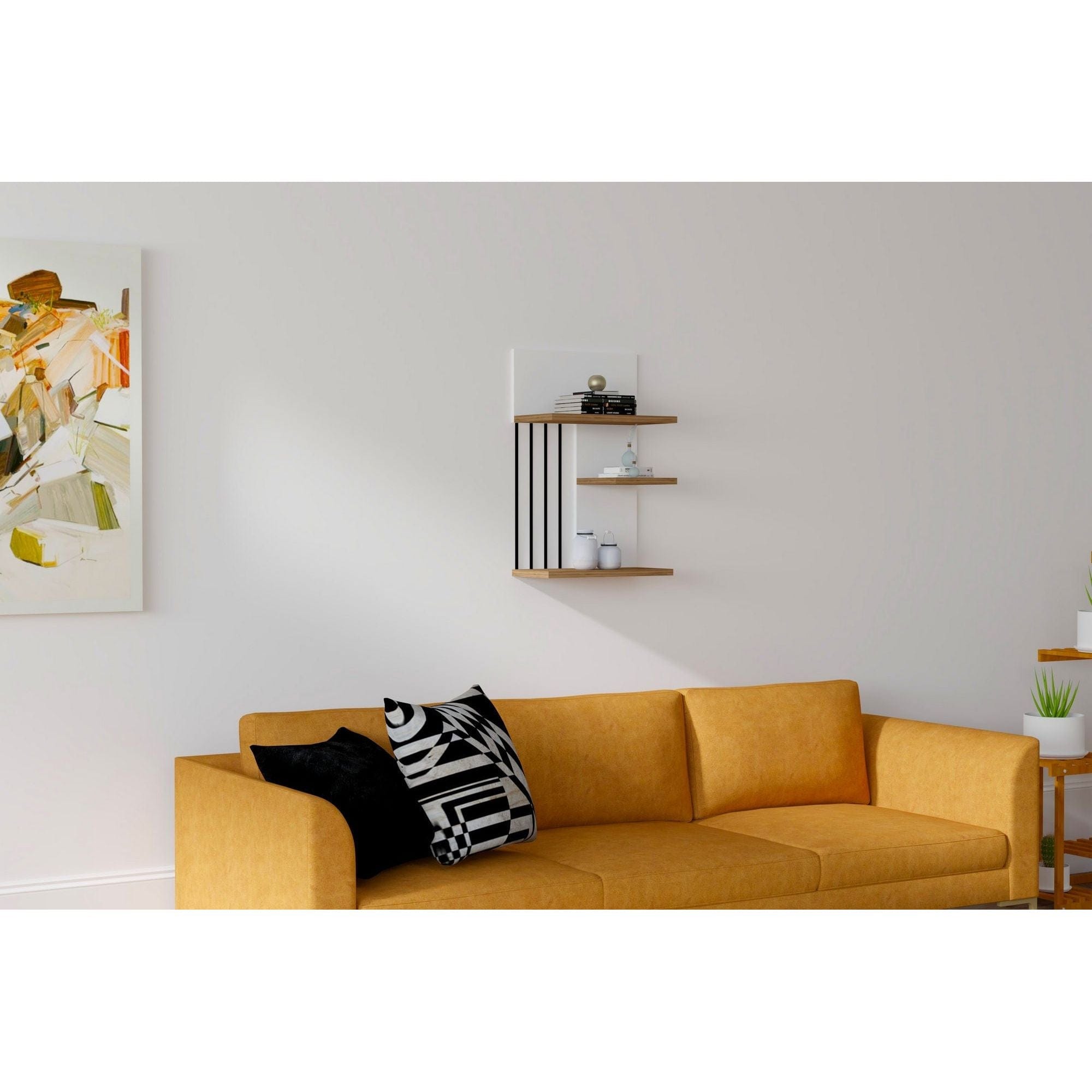 Raft NEZMA, alb/nuc, PAL melaminat, 40x21x60 cm
