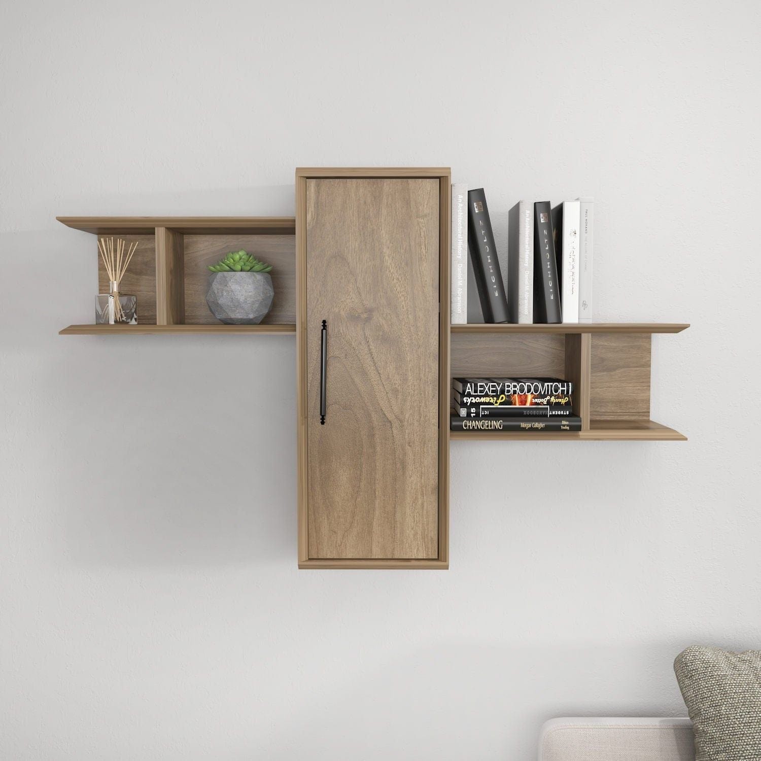 Raft OLIDA, nuc, PAL melaminat, 119x35x52 cm