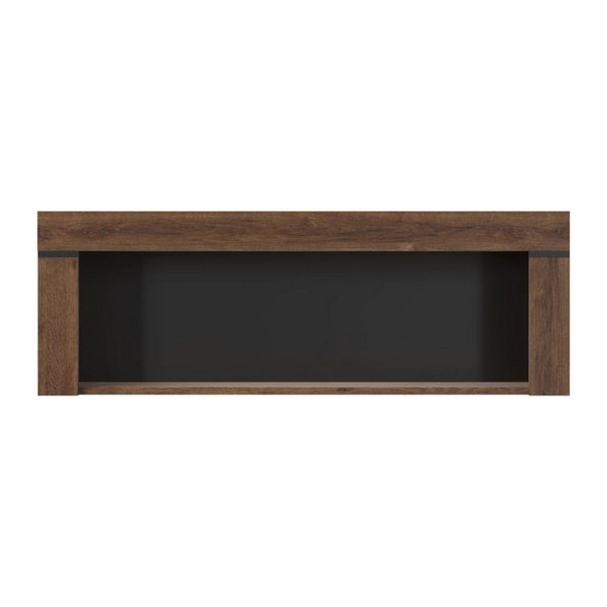 Raft BRASS, stejar brun, PAL, 160x23x39 cm