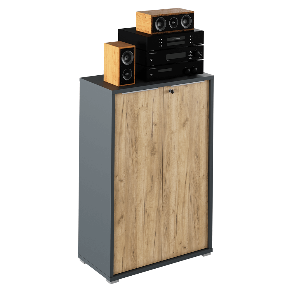 Dulap , grafit/stejar artisan, RIOMA NEW TYP 09