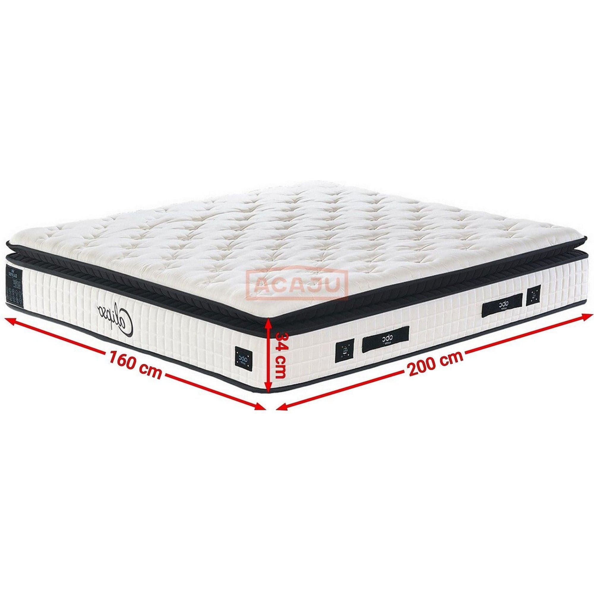 Saltea CALIPSO, alb/negru, 160x200 cm