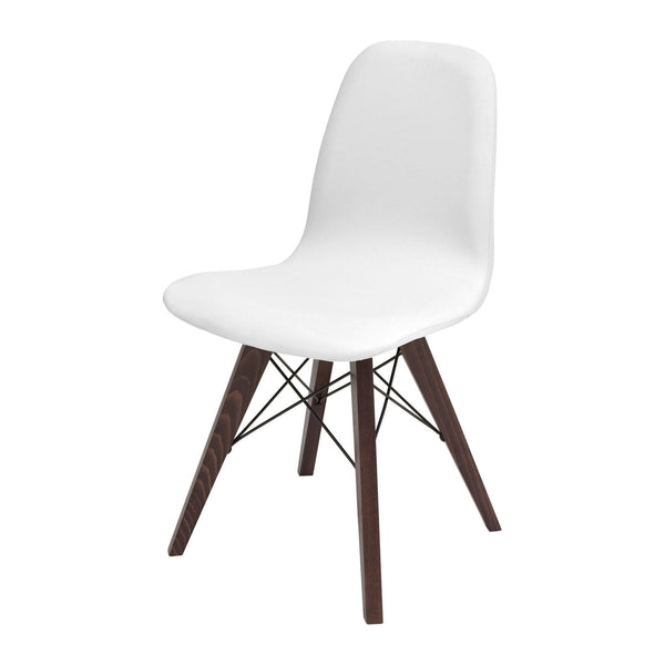 Scaun AZTECA ULTRA, alb/wenge, tapiterie/lemn, 42x48x85 cm