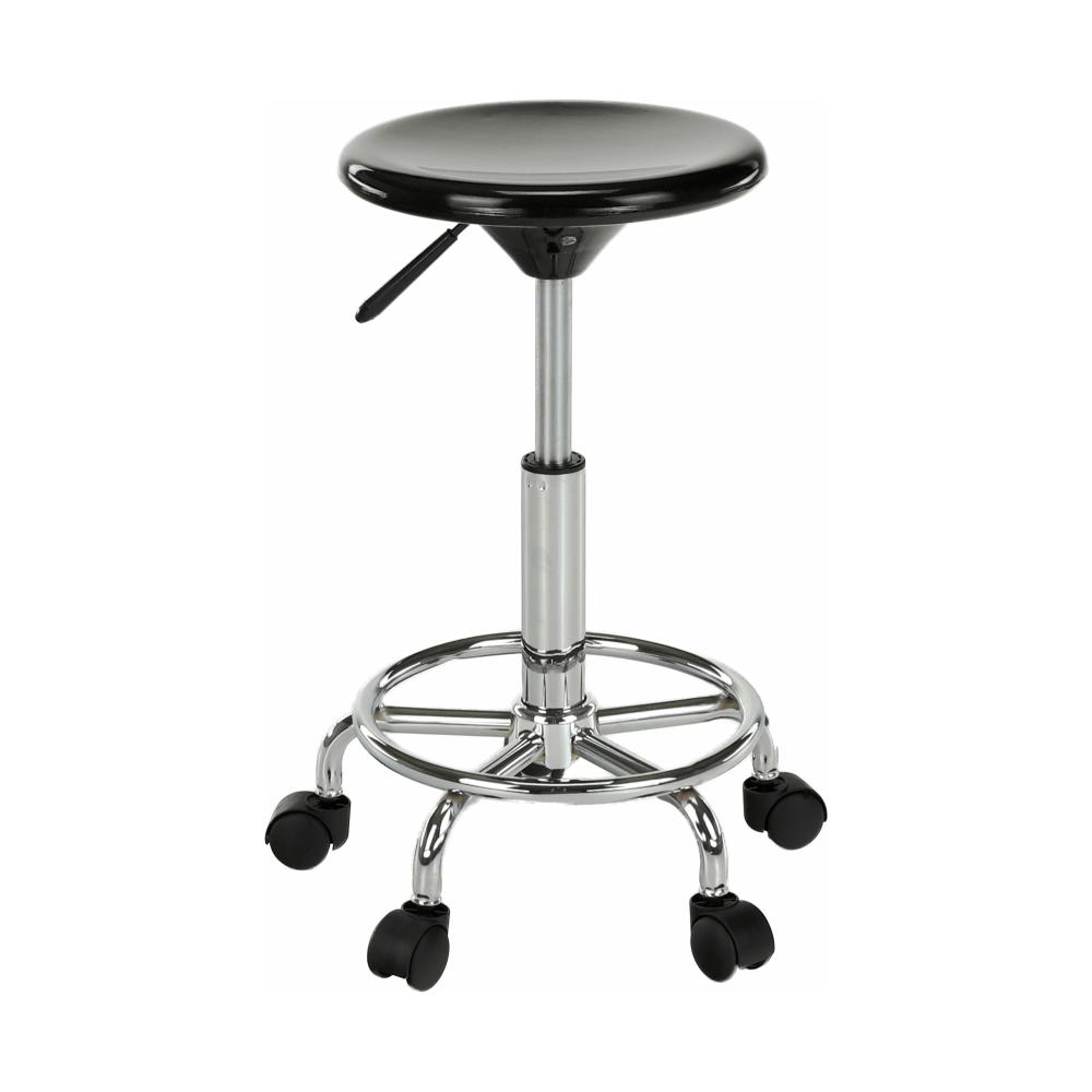 Scaun bar MABEL 3 NEW, negru/crom, polipropilena/metal, 35x55 cm