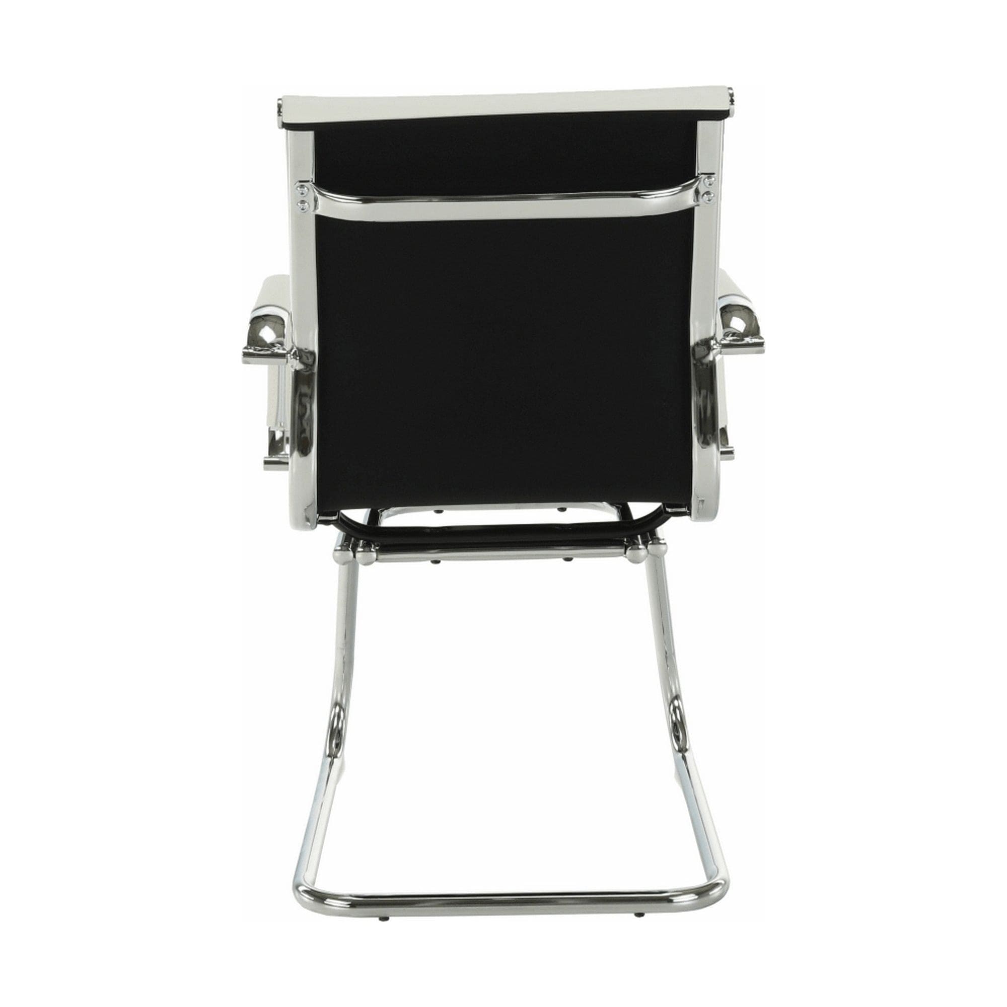 Scaun conferinta AZURE 2 NEW TYP 2, piele ecologica/metal, alb, 54.5x62.5x90.5 cm