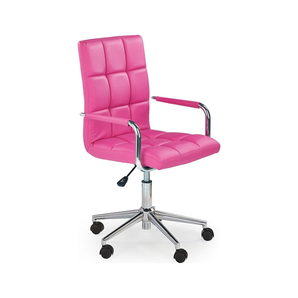 Scaun de birou GONZO 2, roz, piele ecologica, 53x60x98/110 cm