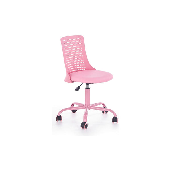 Scaun de birou PURE, roz, piele ecologica/polipropilena, 43x42x78/89 cm
