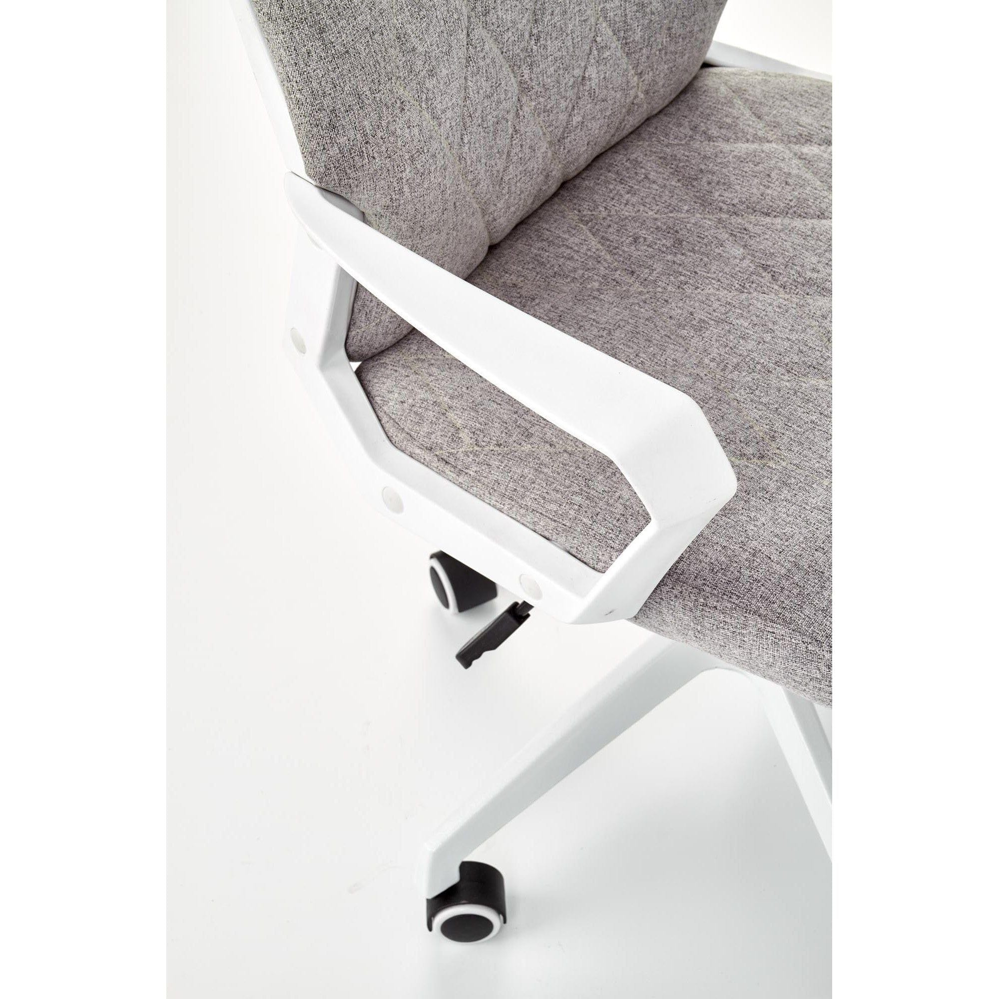 Scaun de birou SPIN 2, grej/alb, stofa clasica/metal, 59x62x99/106 cm