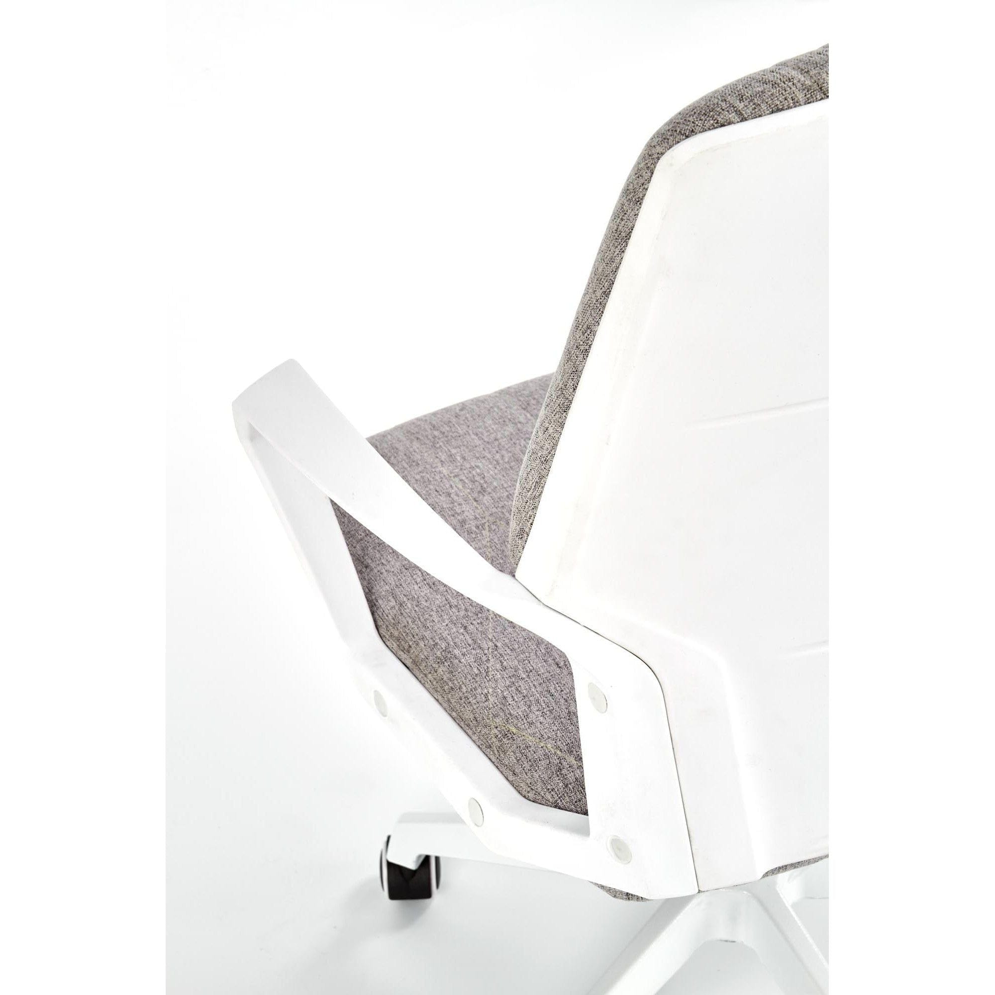 Scaun de birou SPIN 2, grej/alb, stofa clasica/metal, 59x62x99/106 cm