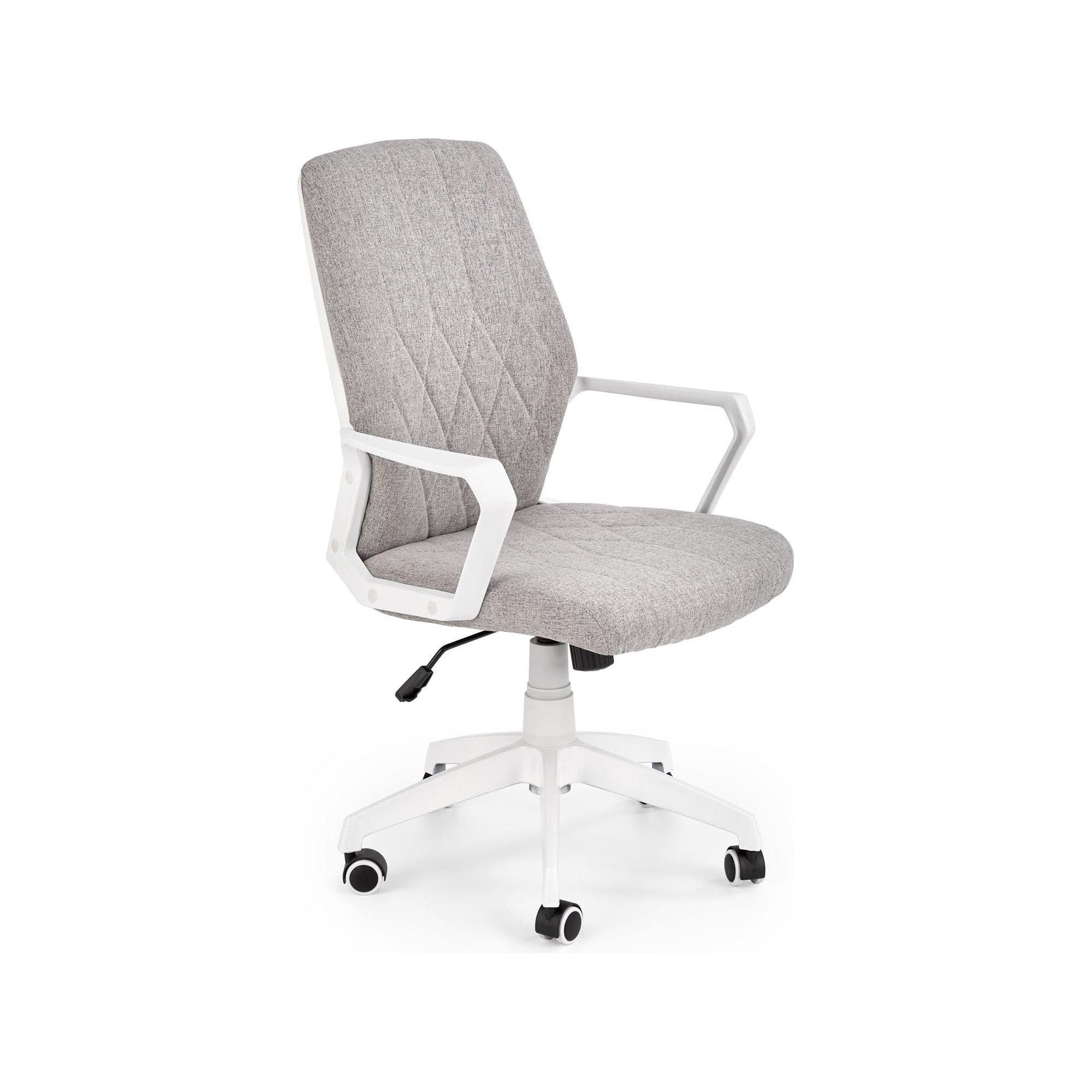 Scaun de birou SPIN 2, grej/alb, stofa clasica/metal, 59x62x99/106 cm