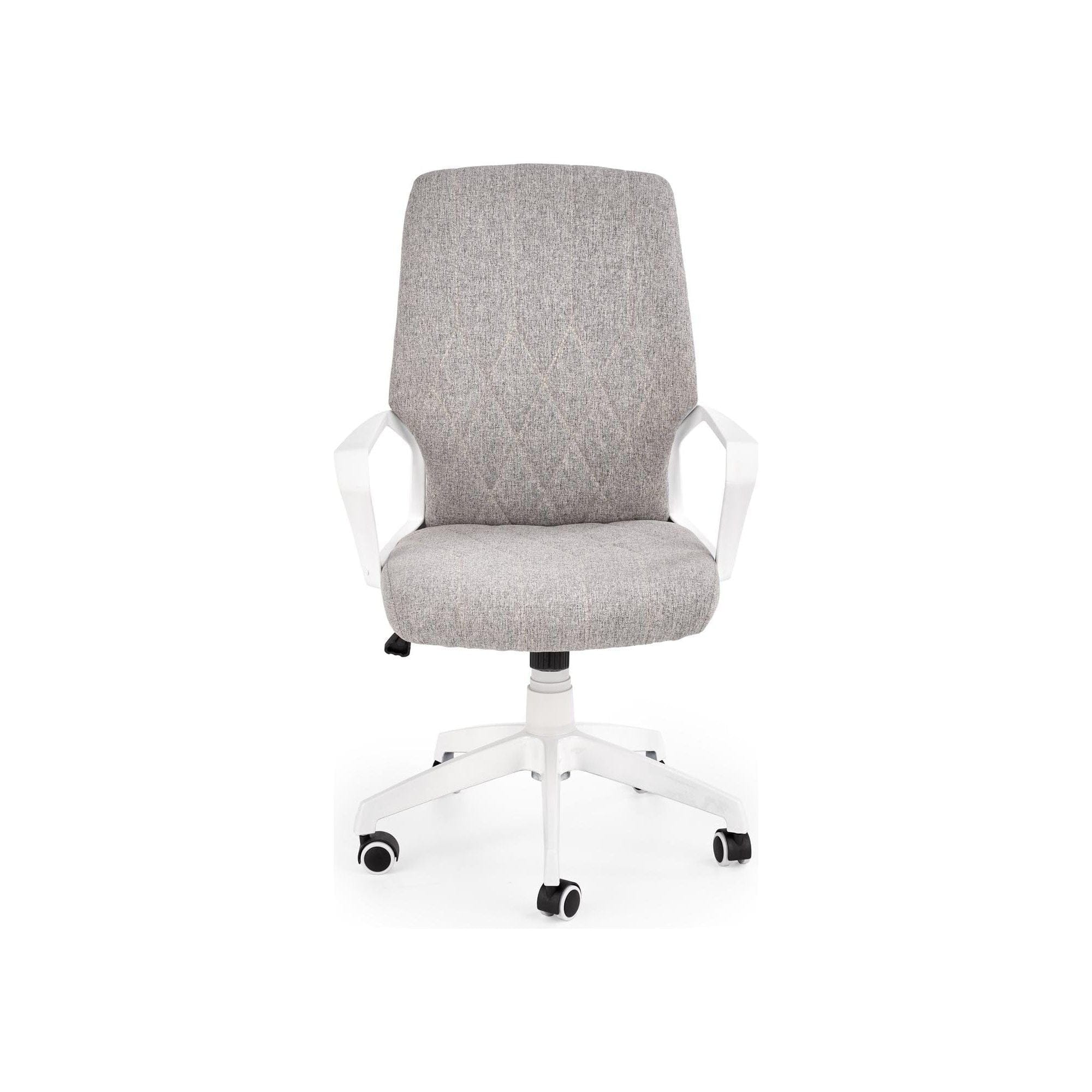 Scaun de birou SPIN 2, grej/alb, stofa clasica/metal, 59x62x99/106 cm