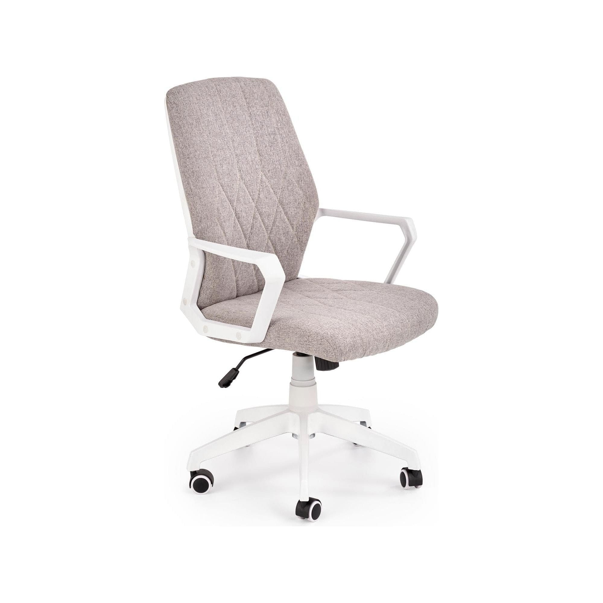 Scaun de birou SPIN 2, grej/alb, stofa clasica/metal, 59x62x99/106 cm
