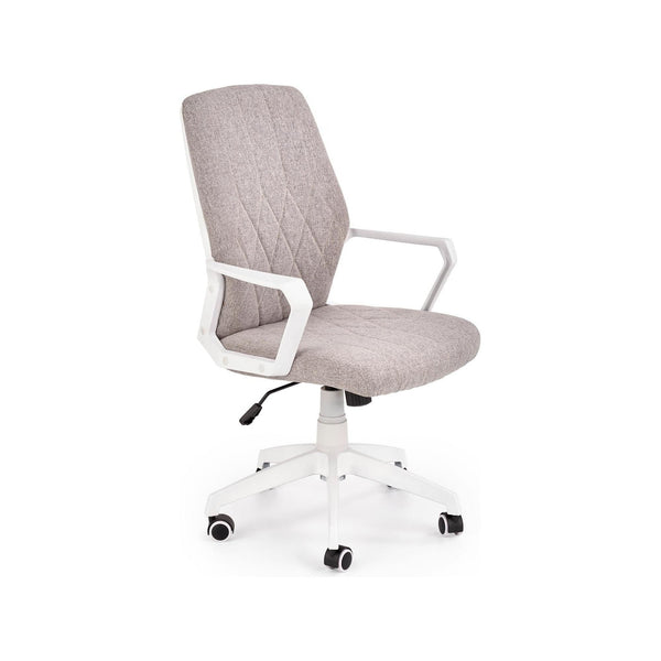 Scaun de birou SPIN 2, grej/alb, stofa clasica/metal, 59x62x99/106 cm