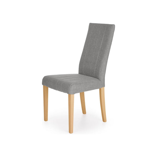 Scaun DIEGO, gri/stejar miere, stofa clasica/lemn de fag, 47x59x99 cm