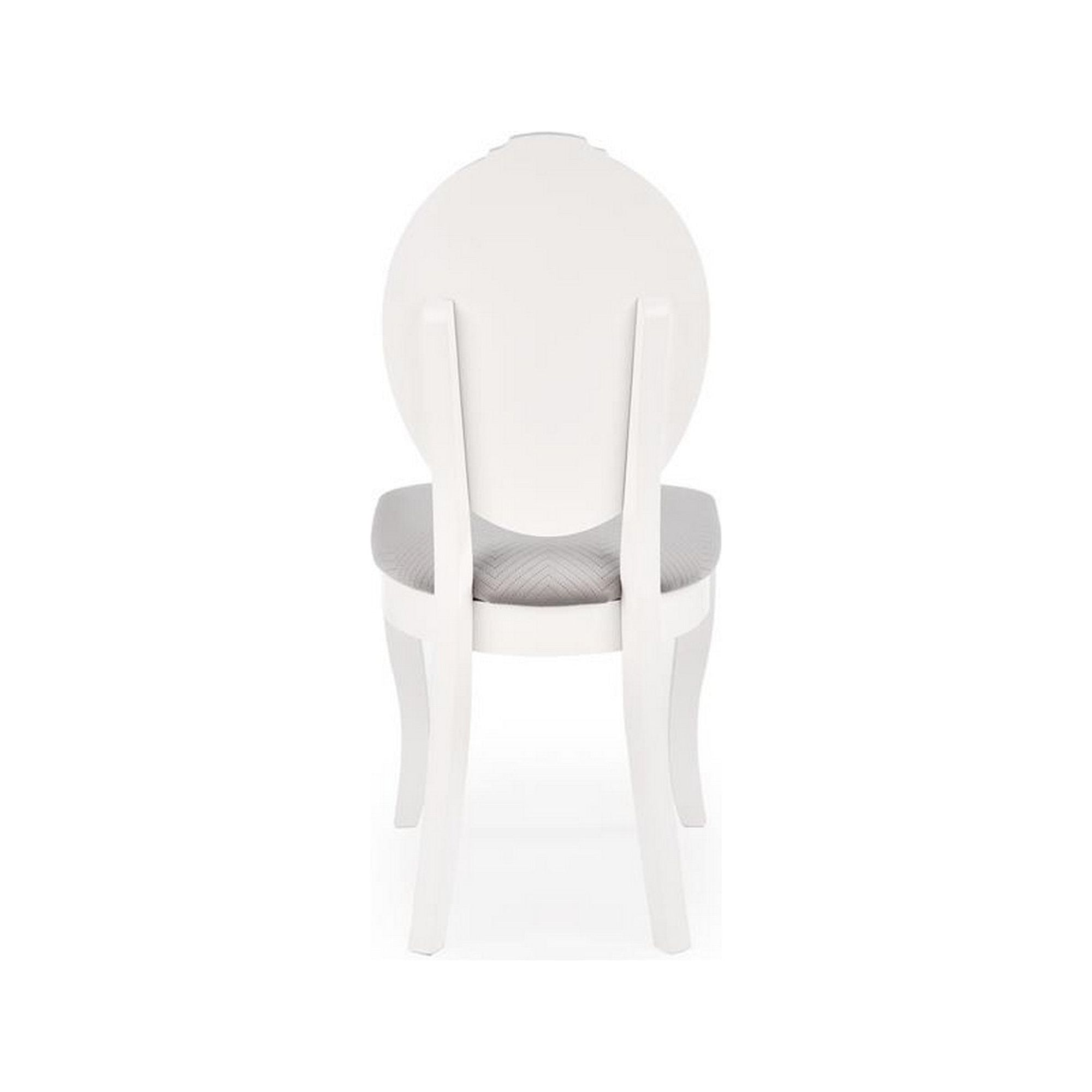 Scaun dining VELO, gri/alb, stofa catifelata/lemn, 44x53x96 cm