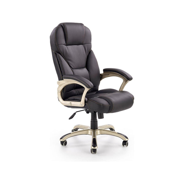Scaun directorial DESMOND, negru, piele ecologica, 67x70x112/119 cm