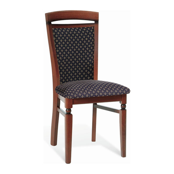 Scaun DKRS-II, albastru marin/nuc, stofa clasica/metal, 46x55x94 cm