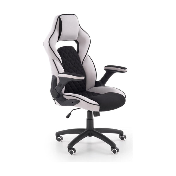 Scaun gaming SONIC, negru/gri, stofa, 69x70x115/124 cm