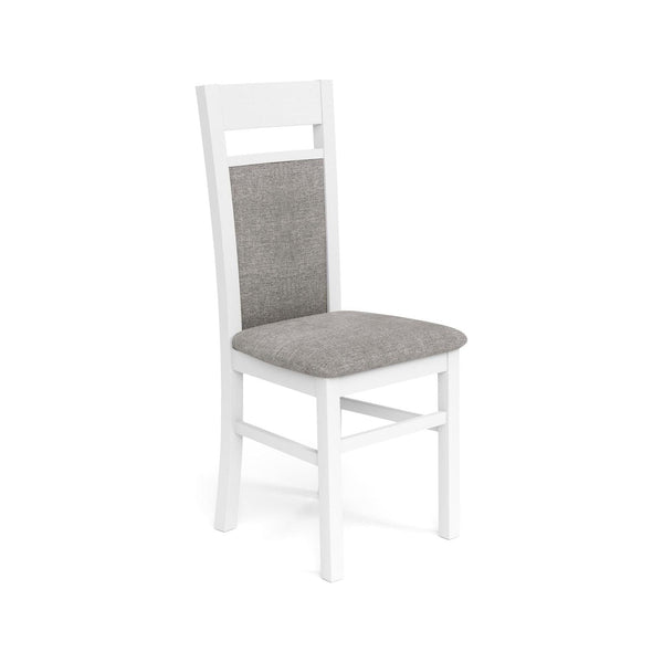 Scaun GERARD 2, gri/alb, stofa clasica/lemn de fag, 44X55X97 CM