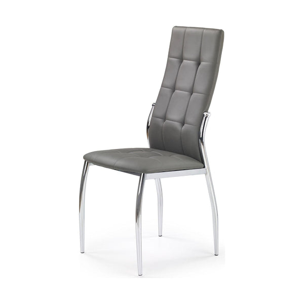 Scaun K209, gri/crom, piele ecologica/metal, 43x54x101 cm