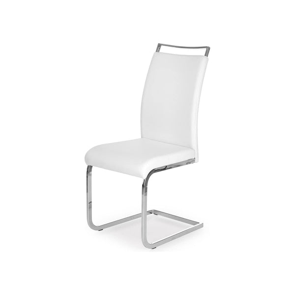 Scaun K250, alb/crom, piele ecologica/metal, 42X55X99 CM