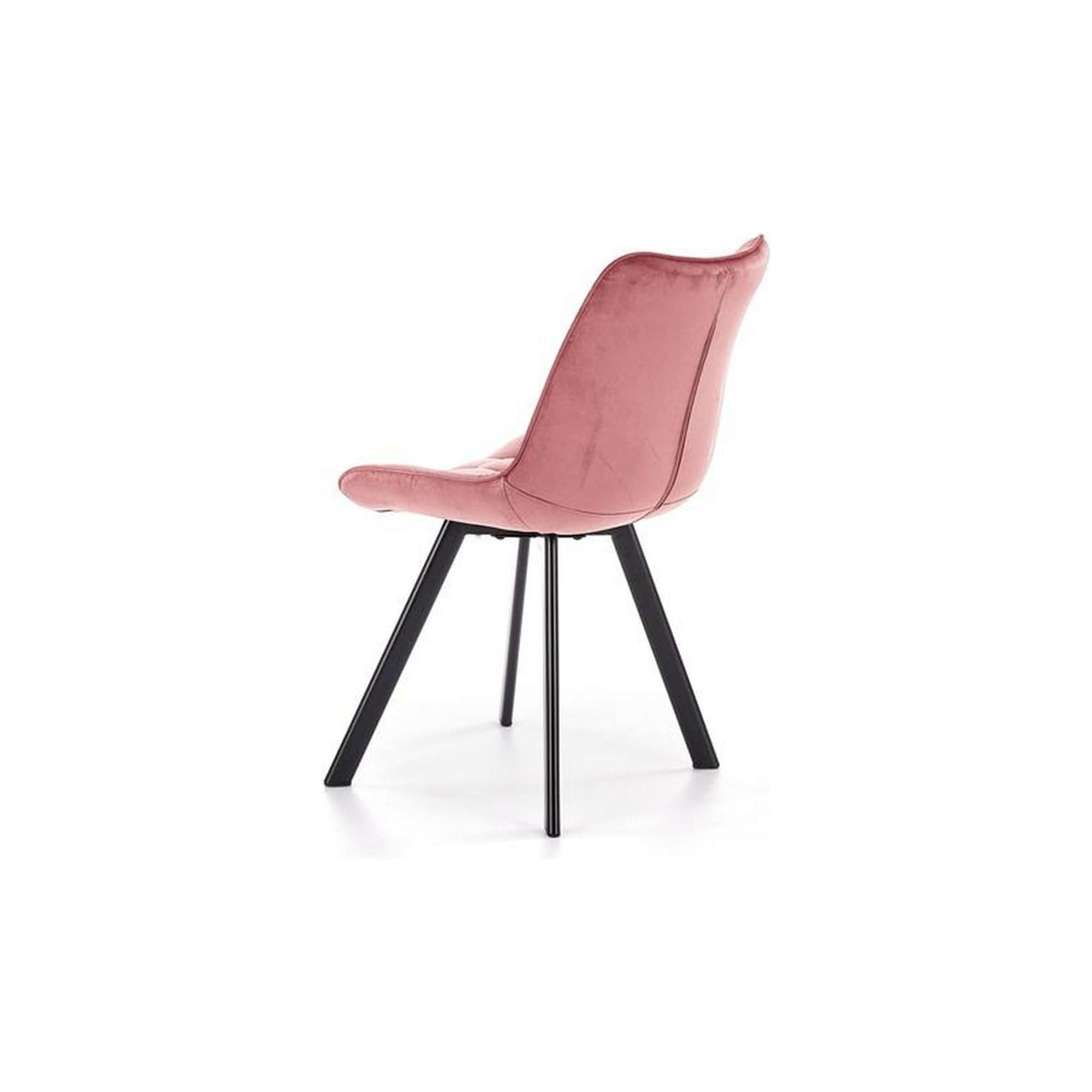 Scaun K332, roz/negru, stofa catifelata/metal, 46x61x84 cm