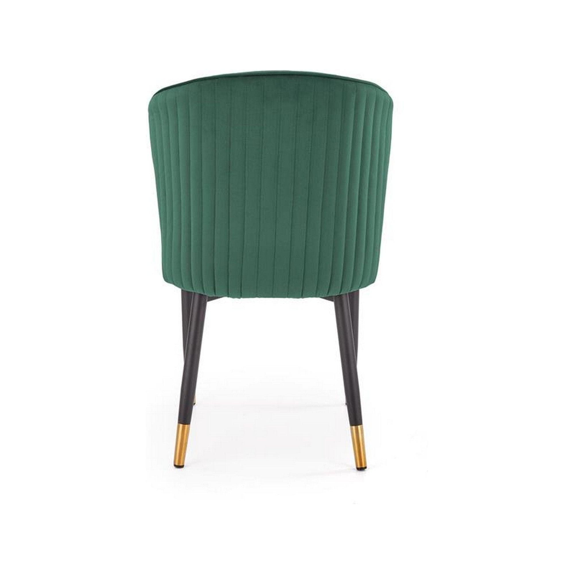 Scaun K446, verde/negru, stofa catifelata/metal, 51x55x86 cm