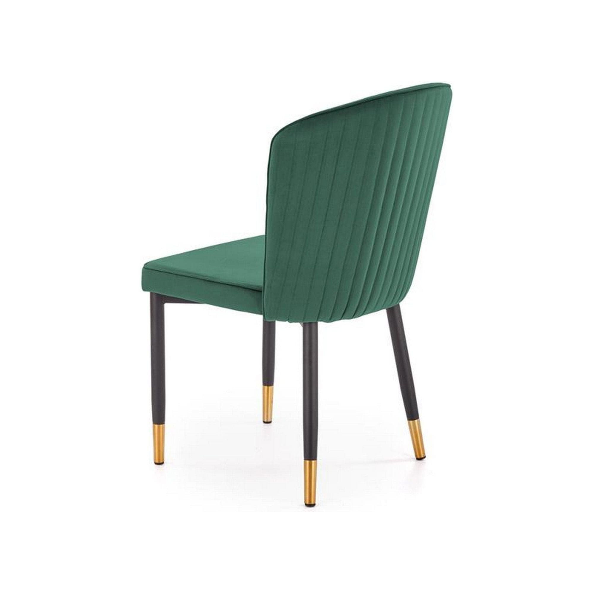 Scaun K446, verde/negru, stofa catifelata/metal, 51x55x86 cm