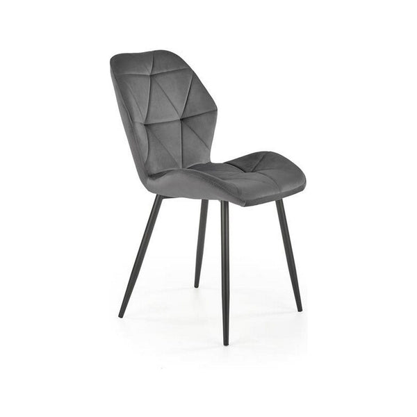 Scaun K453, gri, stofa catifelata/metal, 48x53x86 cm