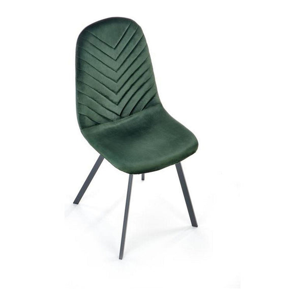 Scaun K462, verde inchis/negru, stofa catifelata/metal, 45x57x82 cm