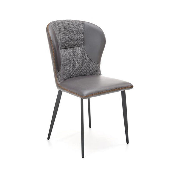 Scaun K466, gri/negru, stofa/piele ecologica, 50x58x89 cm