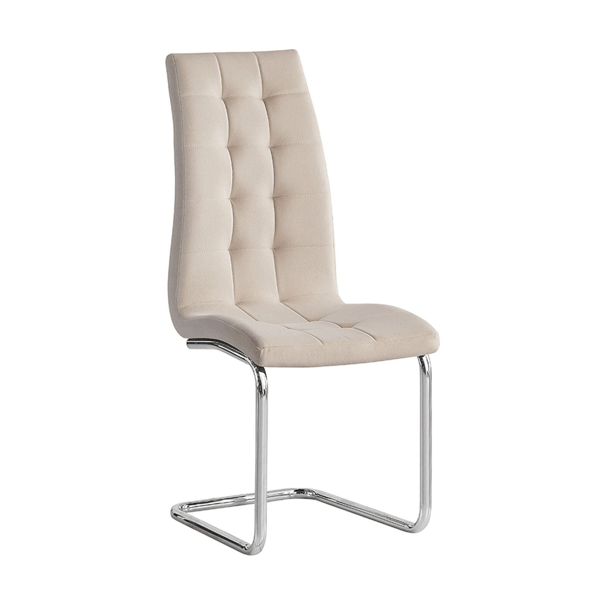 Scaun SALOMA NEW, stofa catifelata/metal, bej, 42x56,5x105 cm