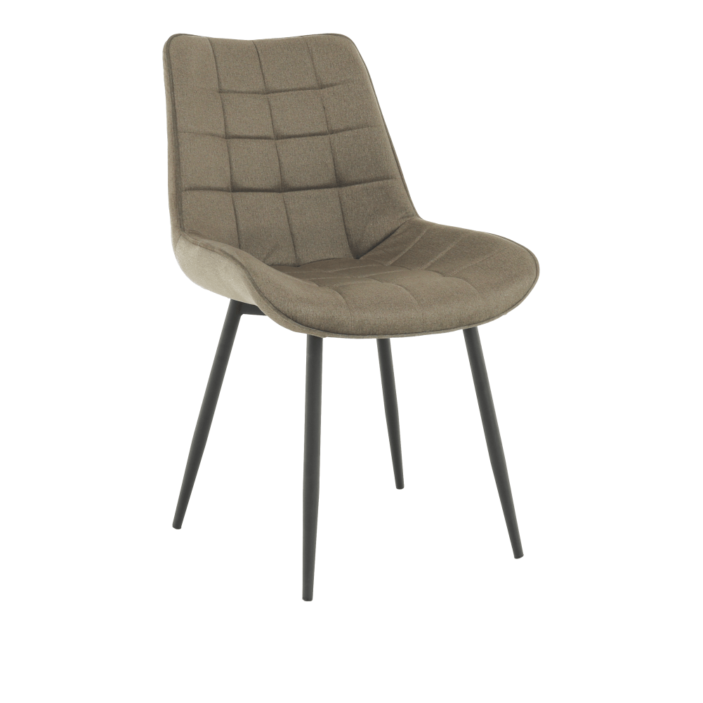 Scaun SARIN, gri maroniu taupe/negru, catifea/metal, 54x64x82 cm