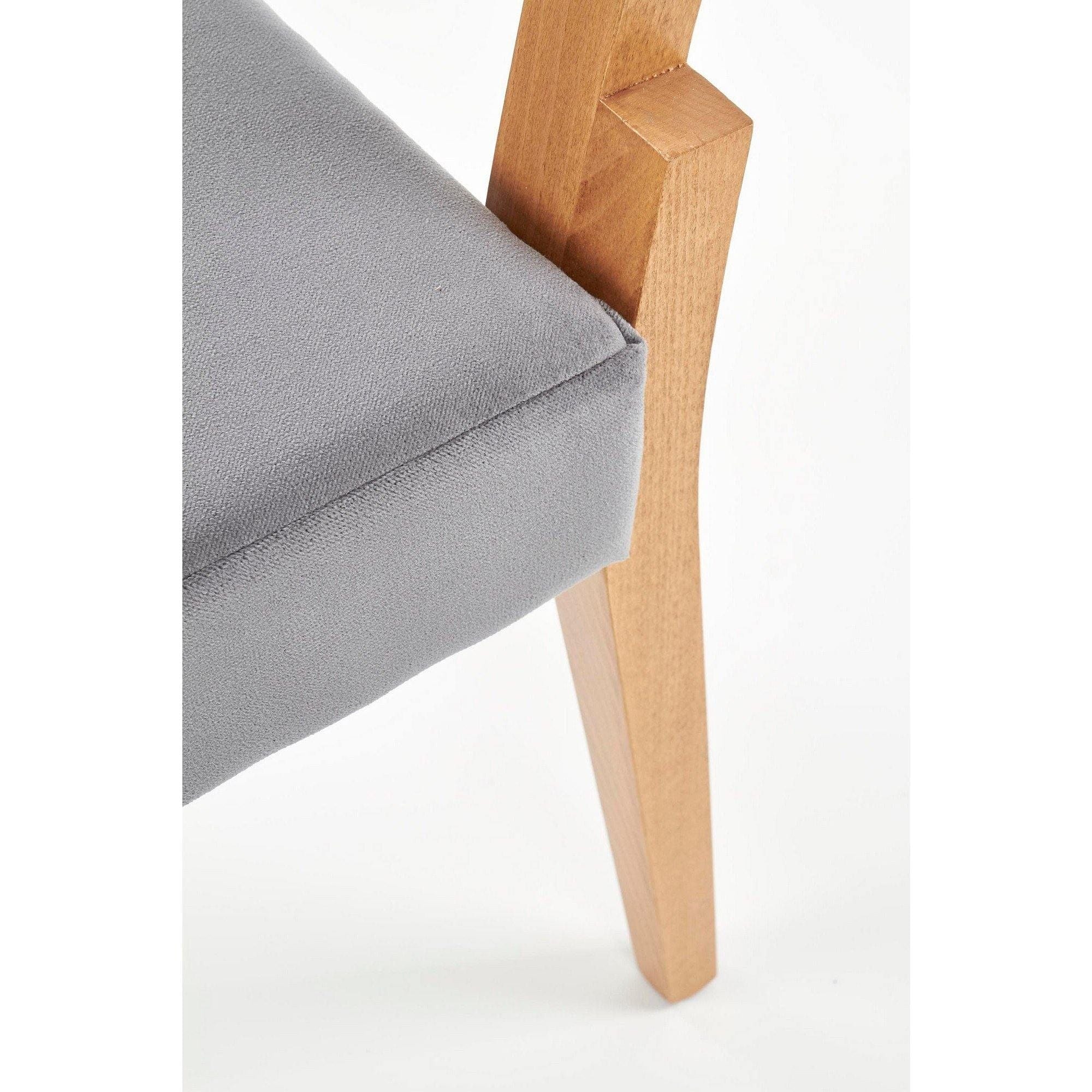 Scaun SORBUS, gri/stejar miere, stofa clasica, 44x57x95 cm