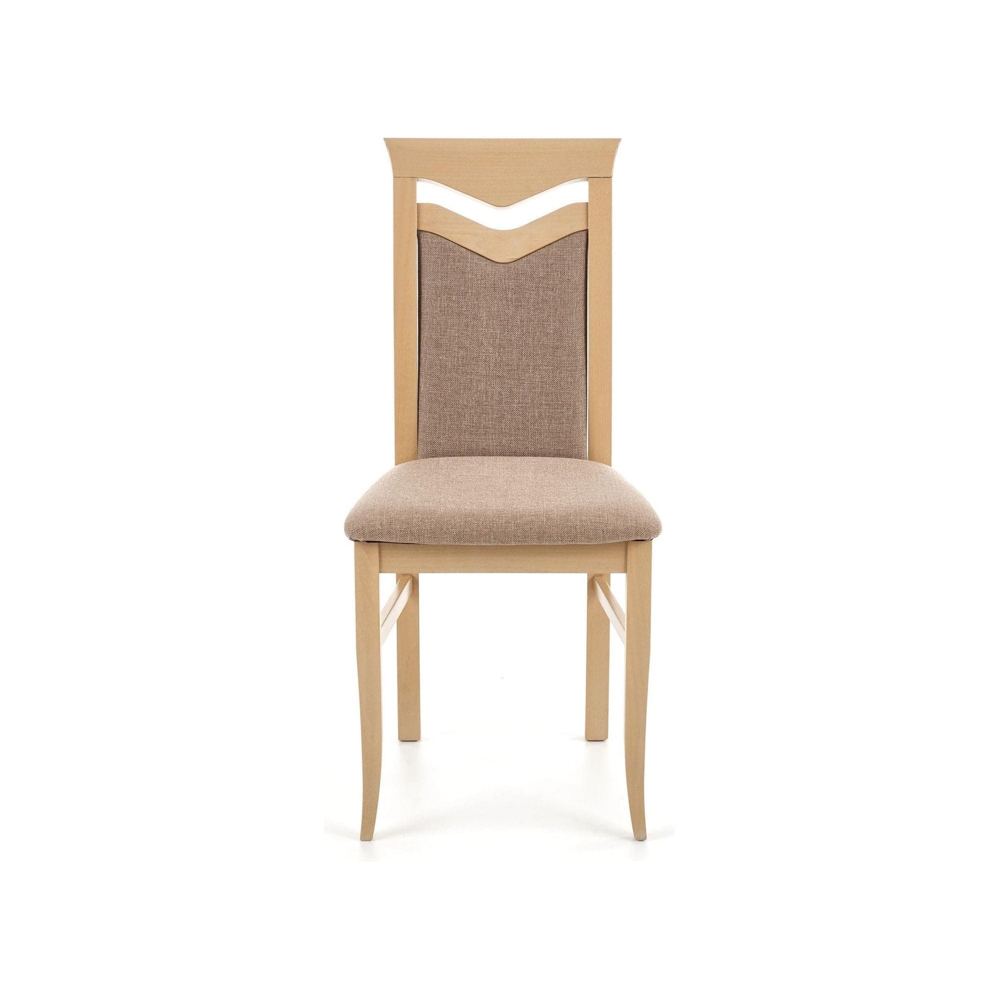 Scaun tapitat Citrone, gri/stejar sonoma, stofa clasica/lemn de fag, 44X43X96 CM