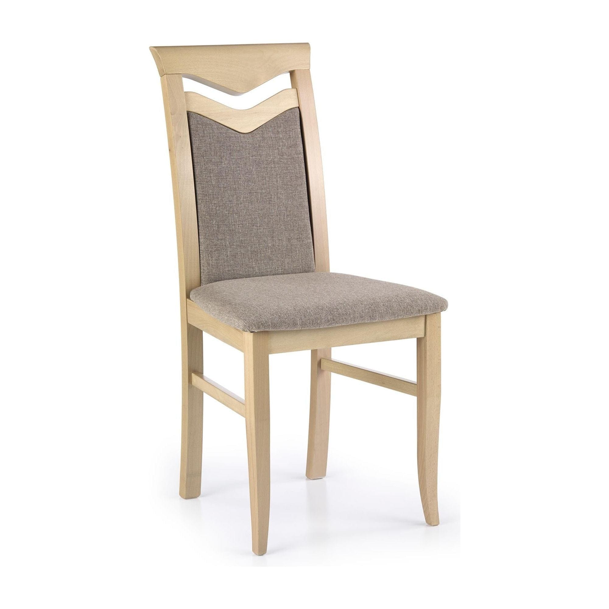 Scaun tapitat Citrone, gri/stejar sonoma, stofa clasica/lemn de fag, 44X43X96 CM