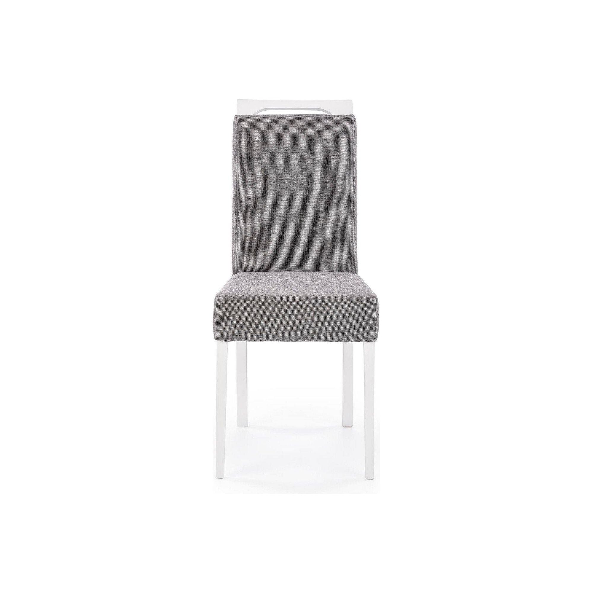 Scaun tapitat Clarion, gri/ab, stofa clasica/lemn de fag, 42X58X97 CM