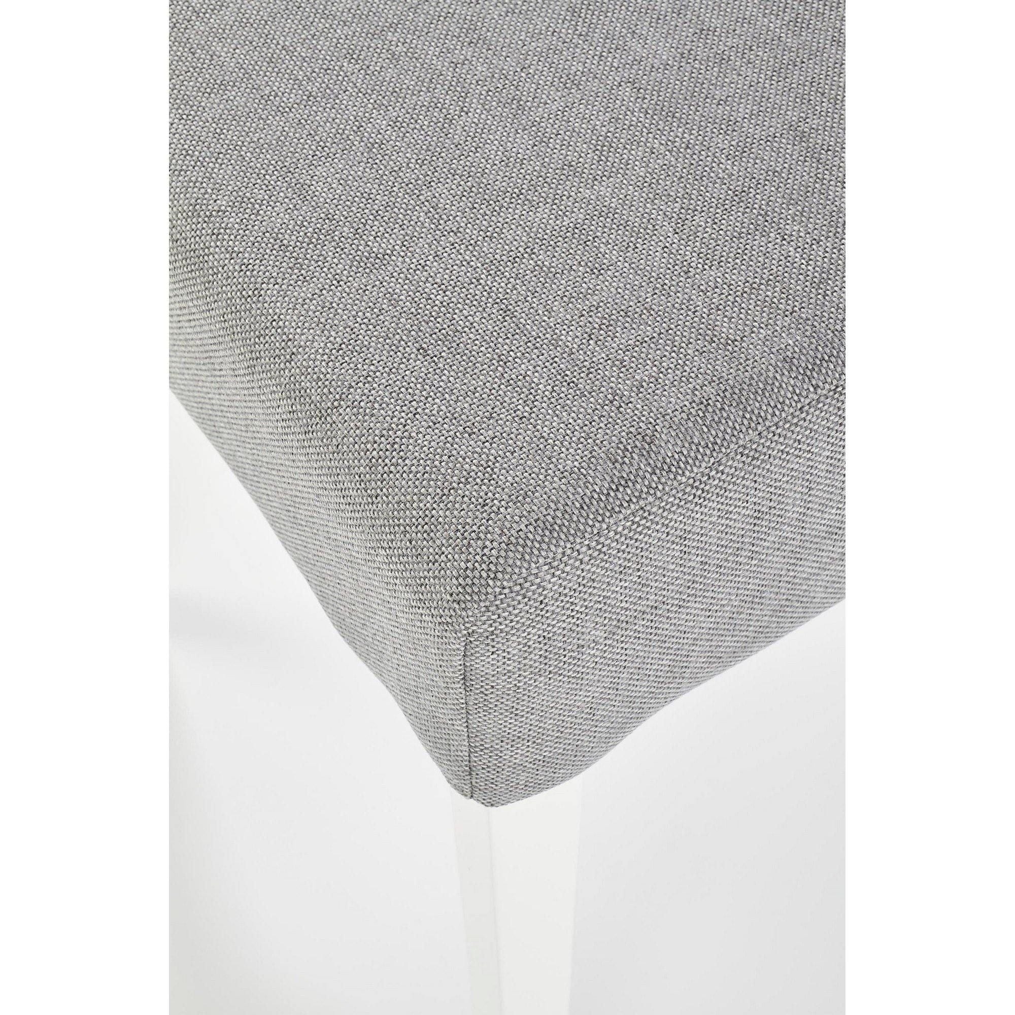 Scaun tapitat Clarion, gri/ab, stofa clasica/lemn de fag, 42X58X97 CM
