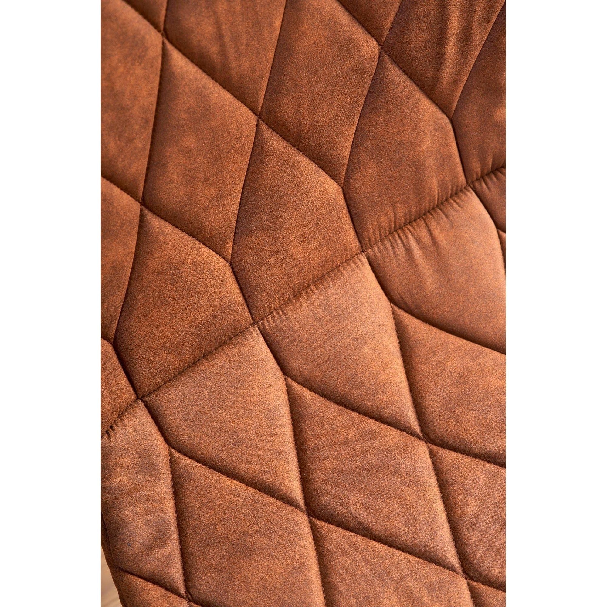 Scaun tapitat K237, maro, piele ecologica, 49X62X90 cm