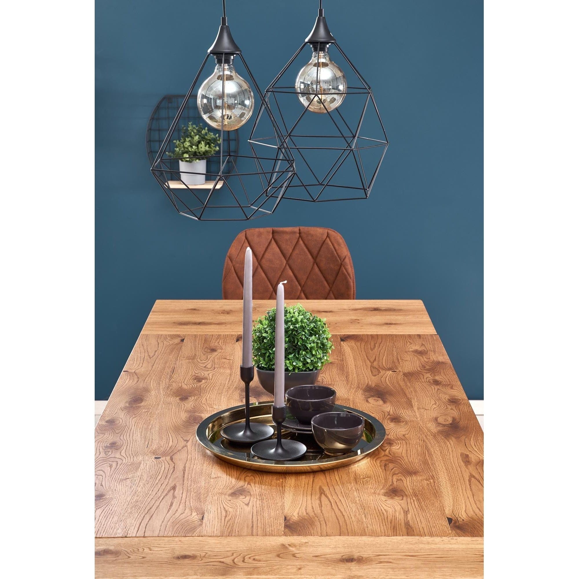 Scaun tapitat K237, maro, piele ecologica, 49X62X90 cm