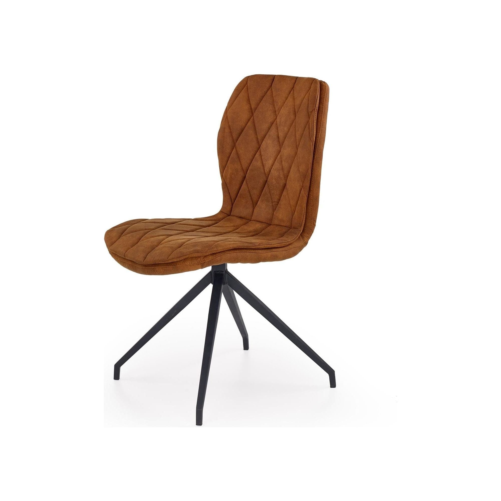 Scaun tapitat K237, maro, piele ecologica, 49X62X90 cm