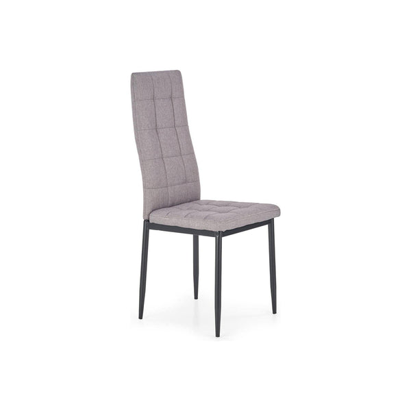 Scaun tapitat K292, gri/negru, stofa clasica/metal, 42X47X98 CM