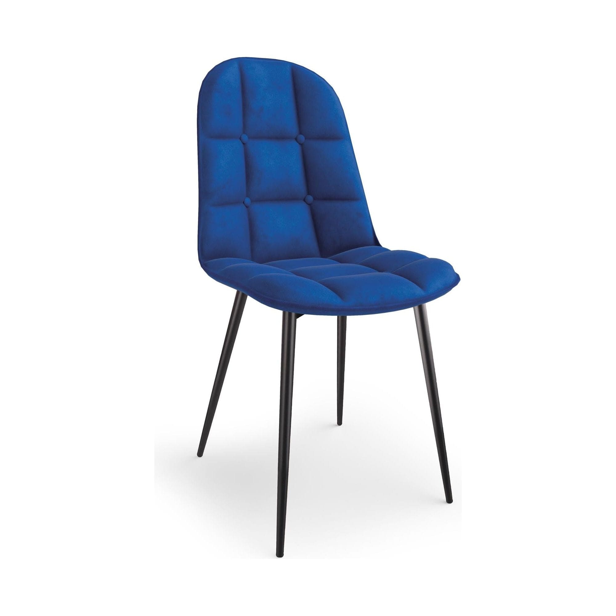 Scaun tapitat K417, albastru, 46x56x87 cm
