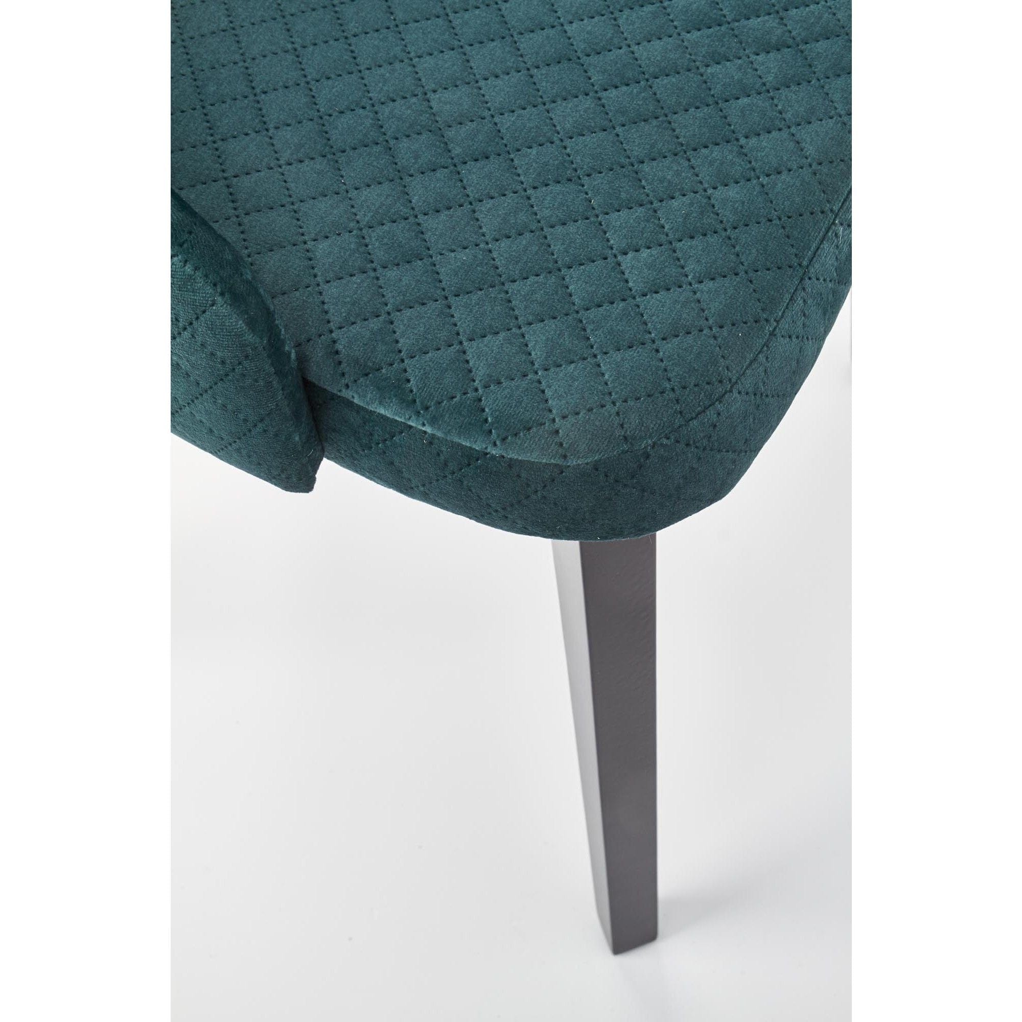 Scaun tapitat TOLEDO 3, verde, 57x56x86 cm