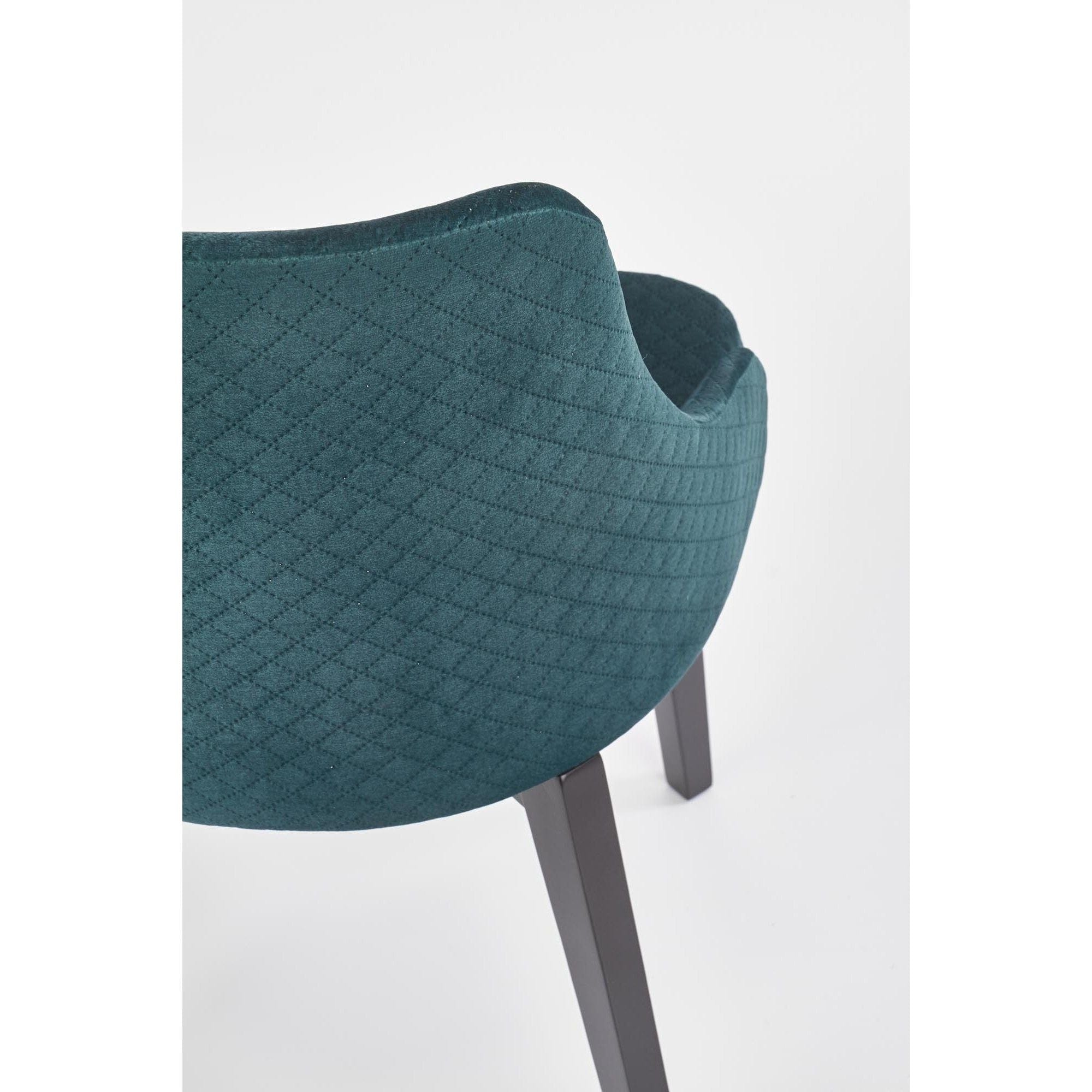 Scaun tapitat TOLEDO 3, verde, 57x56x86 cm