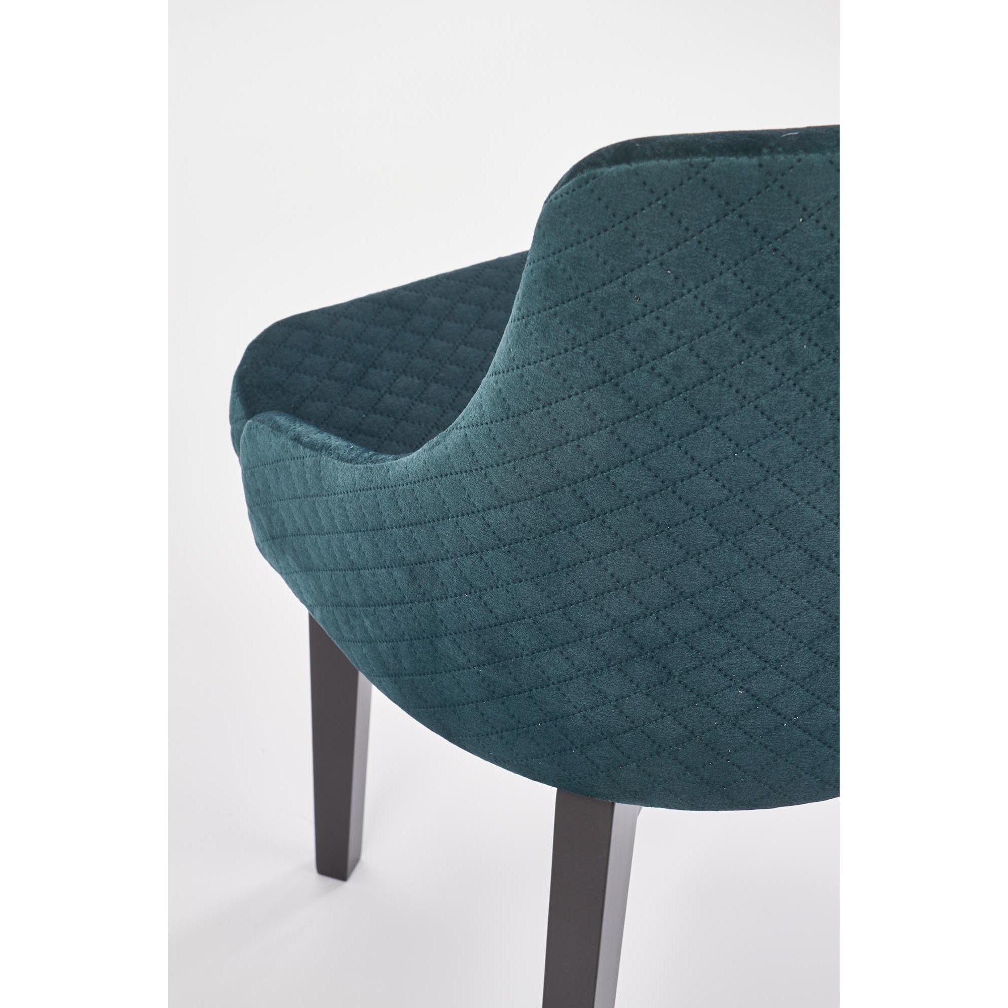Scaun tapitat TOLEDO 3, verde, 57x56x86 cm
