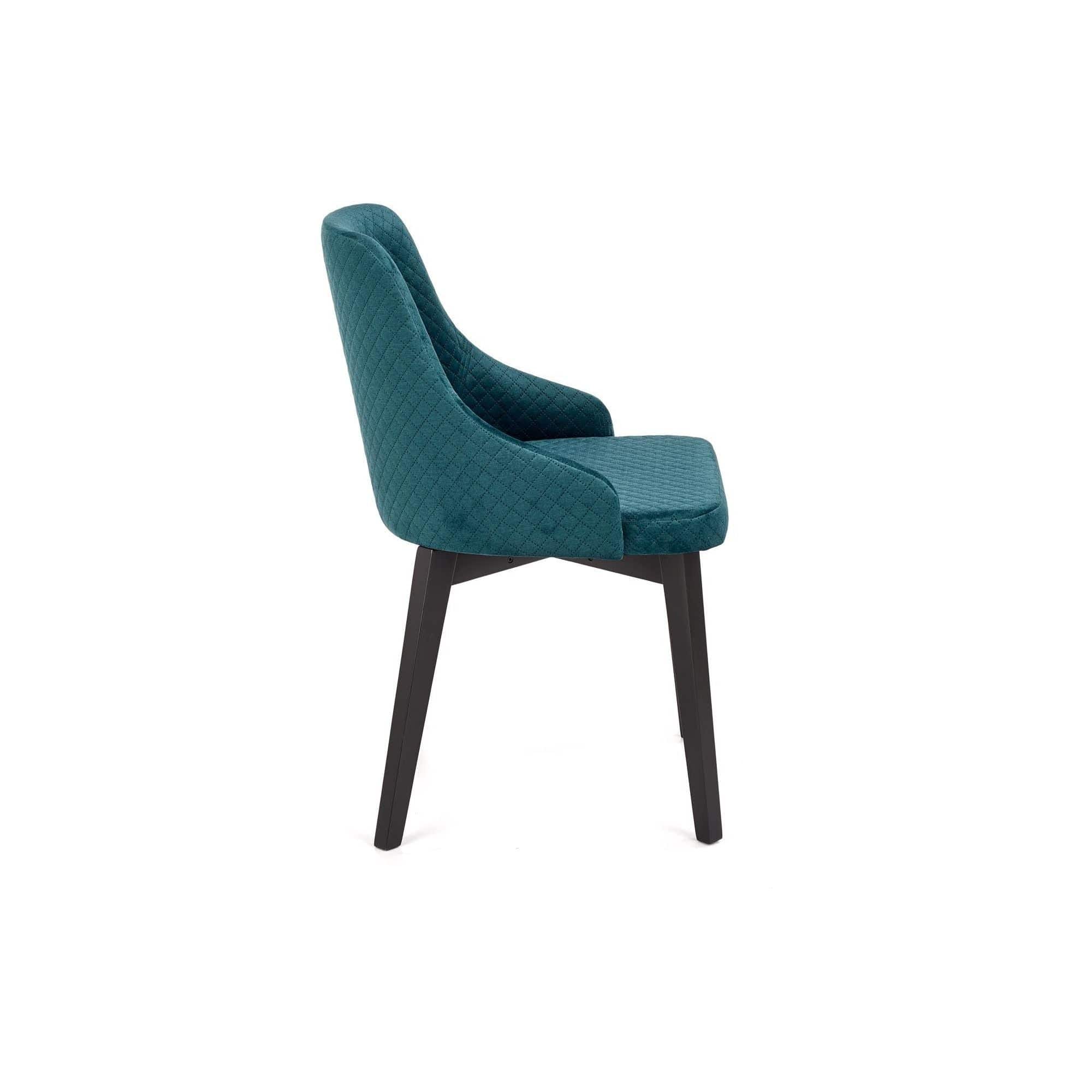 Scaun tapitat TOLEDO 3, verde, 57x56x86 cm