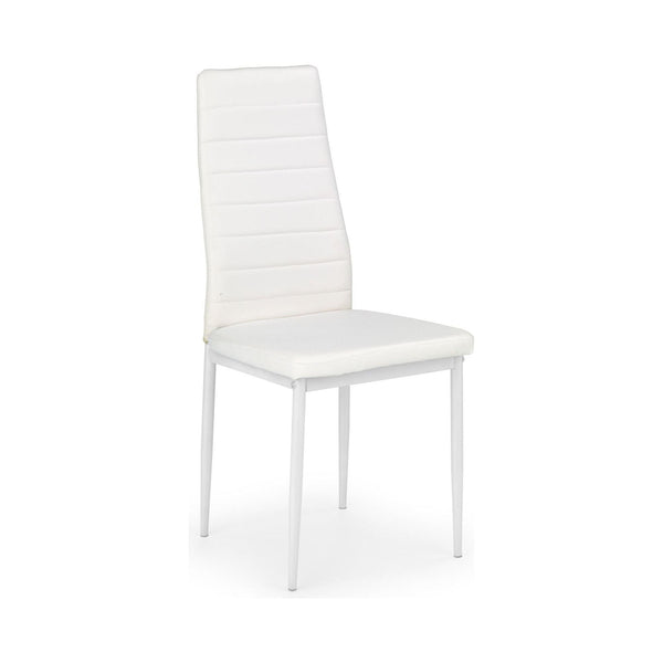 Scaune bucatarie K70, alb, piele ecologica/metal, 41x50x98 cm